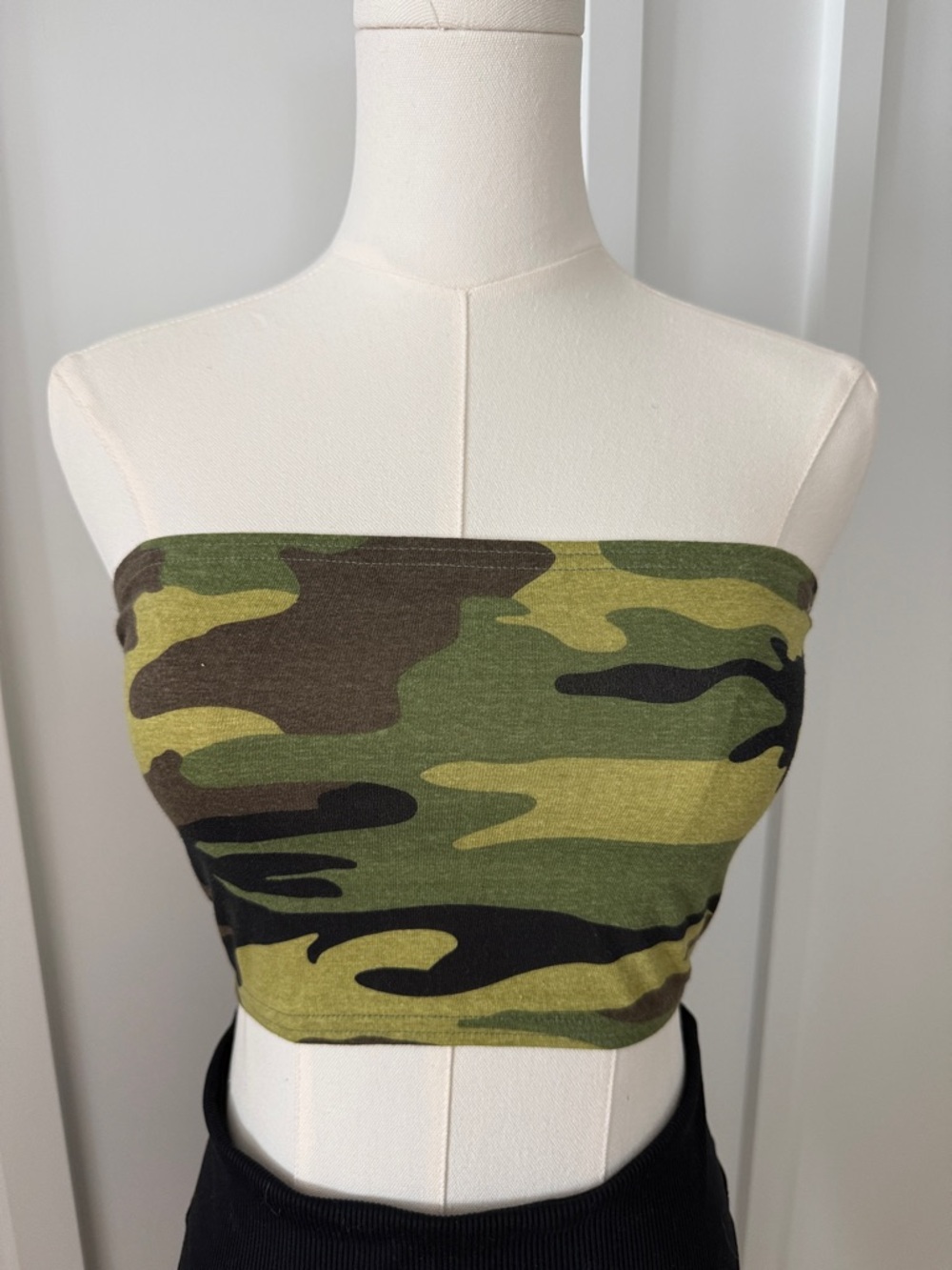 Urban Outfitters Market: Frankie Collective Rework Camo Strapless Tube Top NWOT